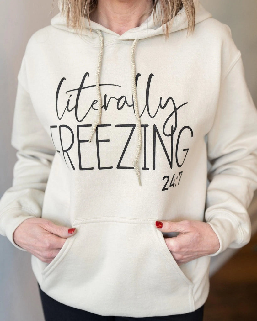 Literally Freezing 24/7 Graphic - Perennial Trends -  25-50, best-seller, curve, graphics, layering, new-arrivals, outerwear, Seasonal, shirts, size-3xl, size-large, size-medium, size-xl, sweaters, sweatshirts, tops