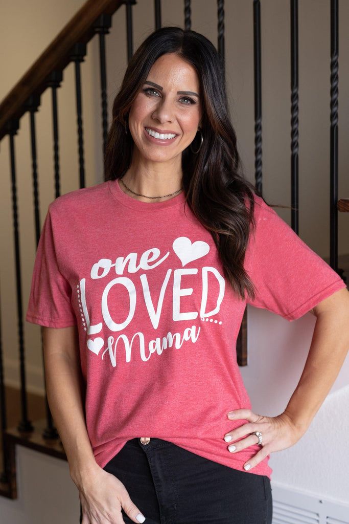 One Loved Mama Graphic - Perennial Trends -  best-seller, curve, graphics, new-arrivals, perennial-trends, shirts, size-2xl, size-3xl, size-large, size-medium, size-small, size-xl, under-25