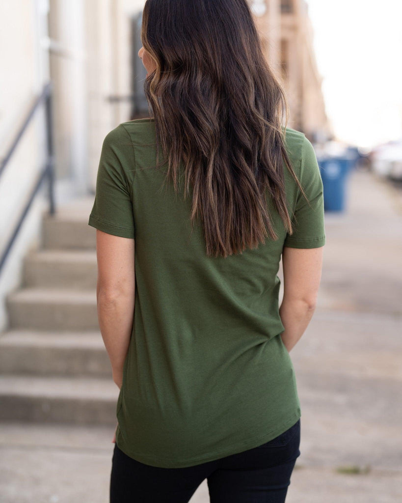 Solid V Neck Tee - Perennial Trends