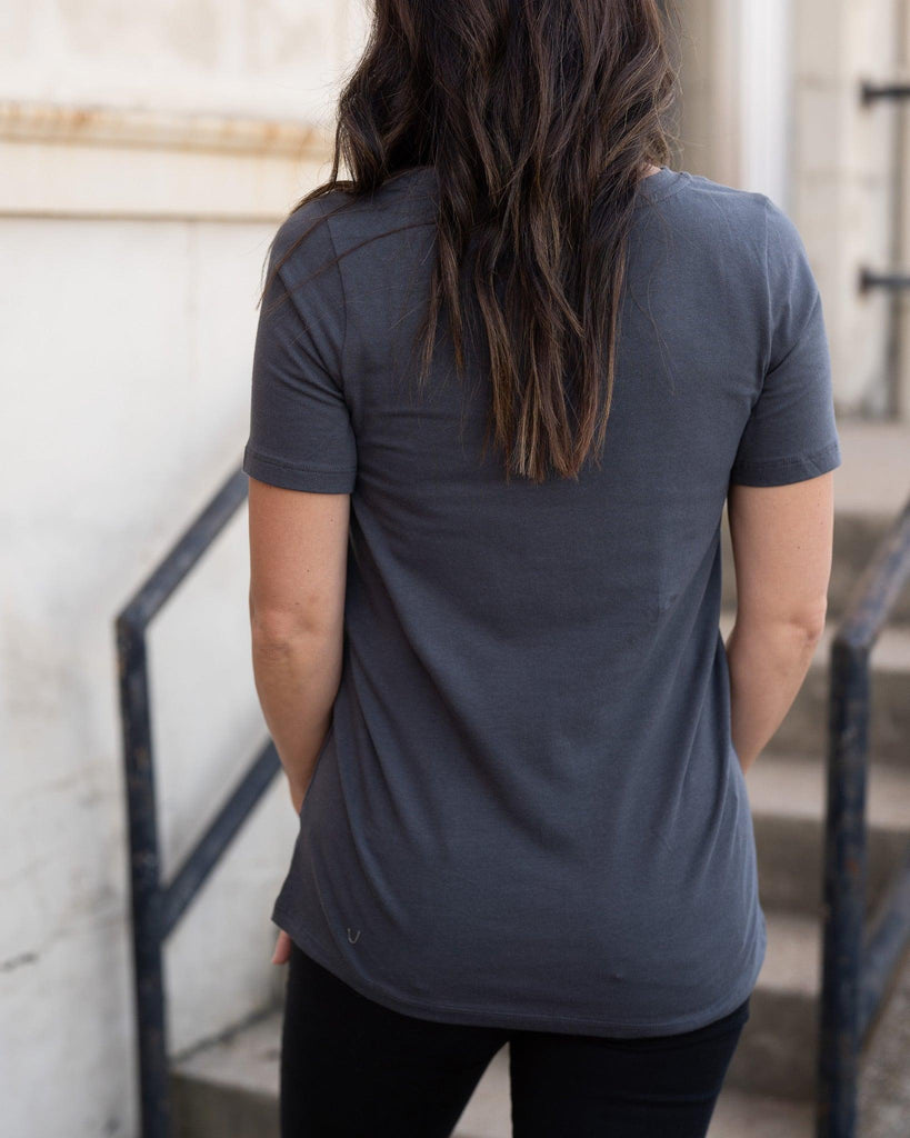 Solid V Neck Tee - Perennial Trends