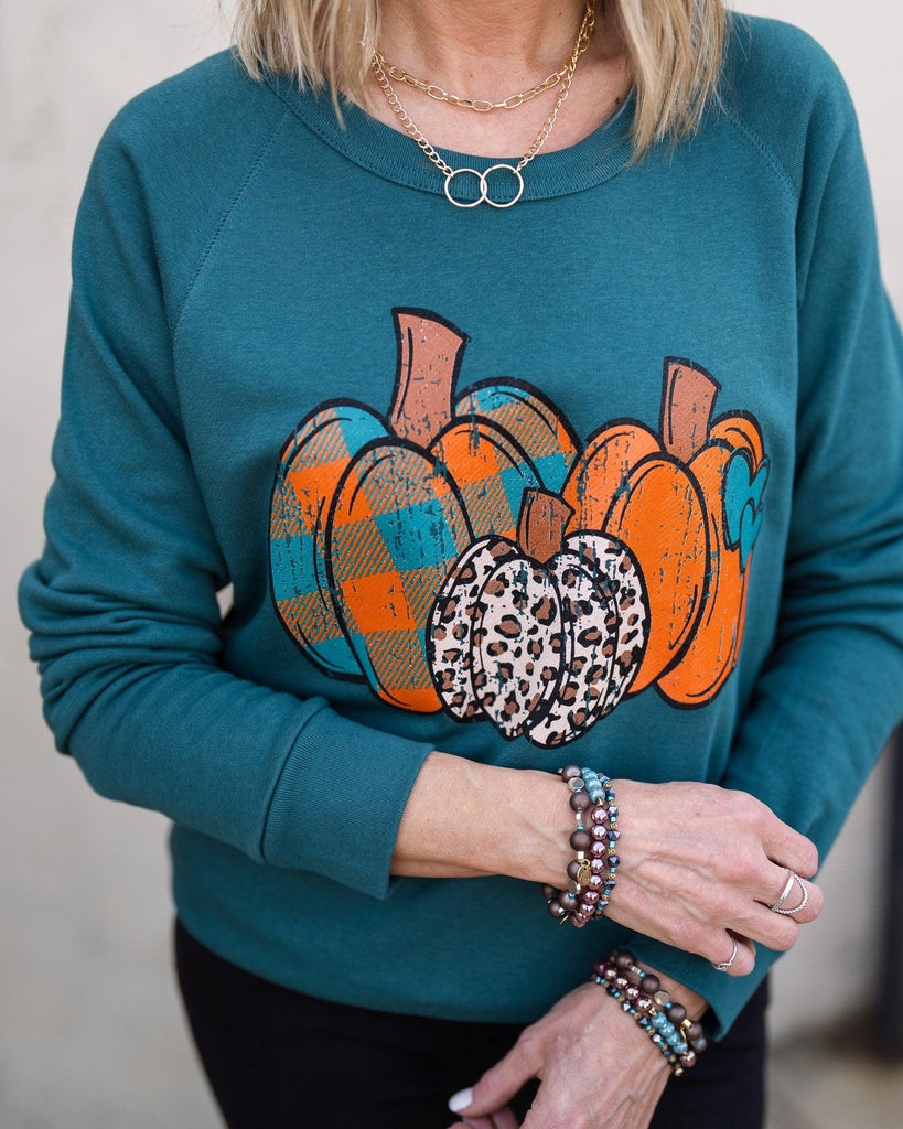 Teal Pumpkins Lightweight Alternative Sweatshirt - Perennial Trends