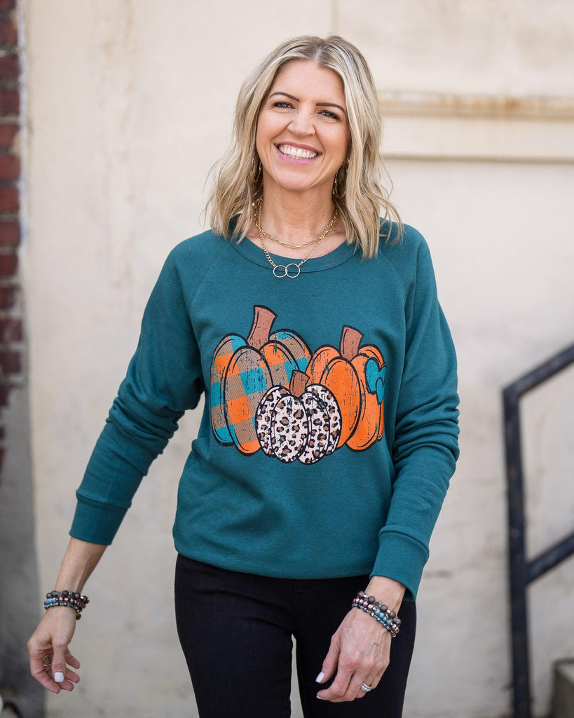 Teal Pumpkins Lightweight Alternative Sweatshirt - Perennial Trends